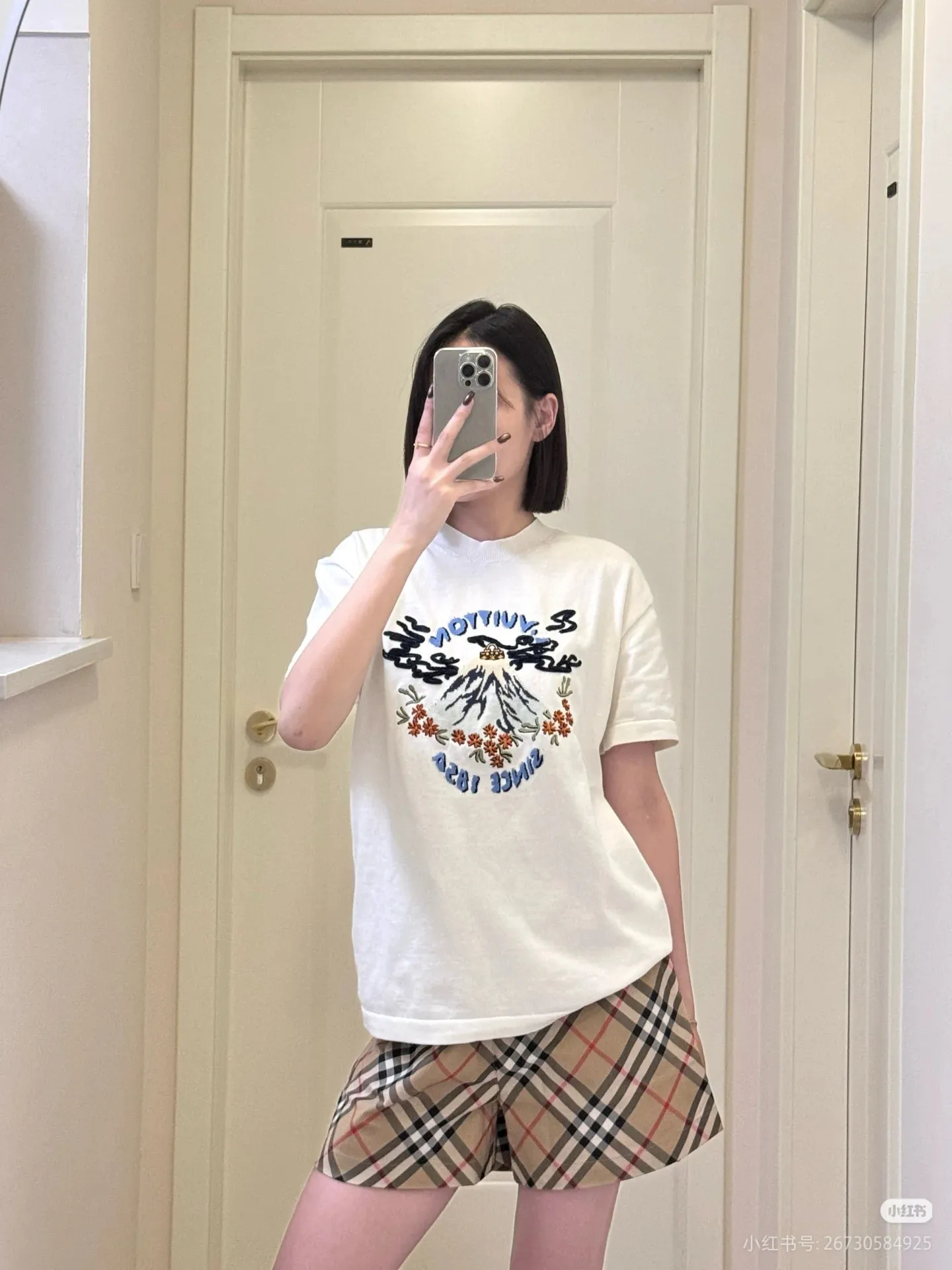Louis Vuitton/Louis Vuitton Nigo joint letter embroidery jacquard pattern knitted short sleeves